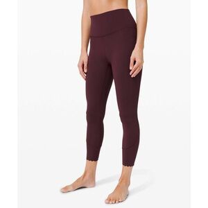 Lululemon Align Scallop Leggings Burgundy Size 4